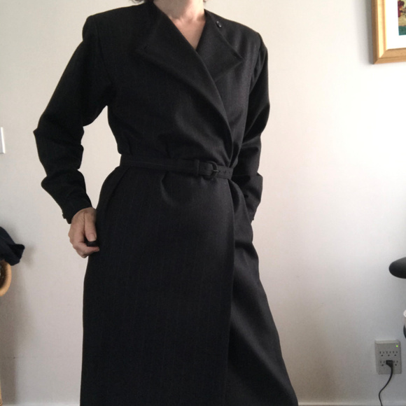 VINTAGE: Ralph Lauren purple label belted wool dress sz 4 - Picture 4 of 8